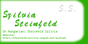 szilvia steinfeld business card